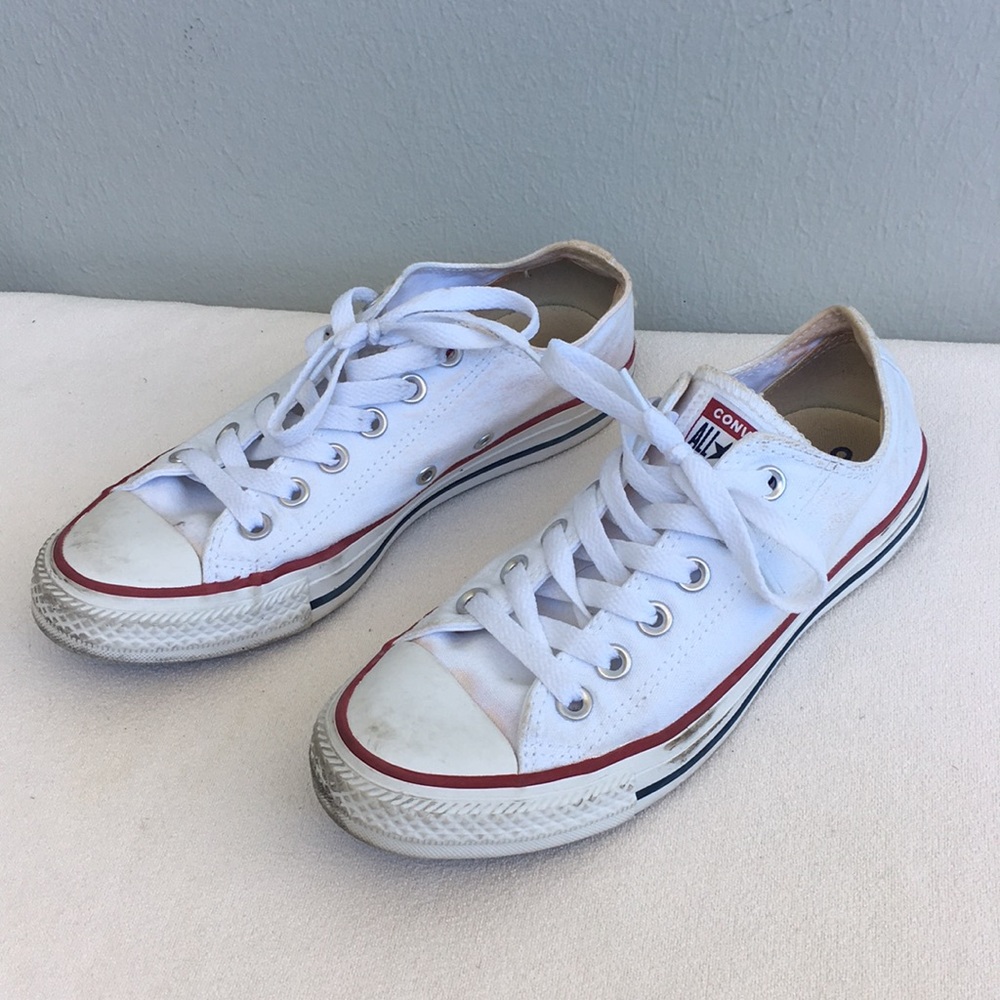 White Low Top Converse Sneakers